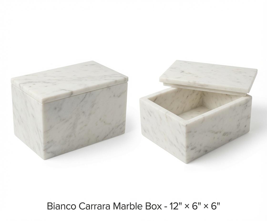 Handmade Stone Box 12"×6" height 6" available in variety of stone colors  free shipping to The United States