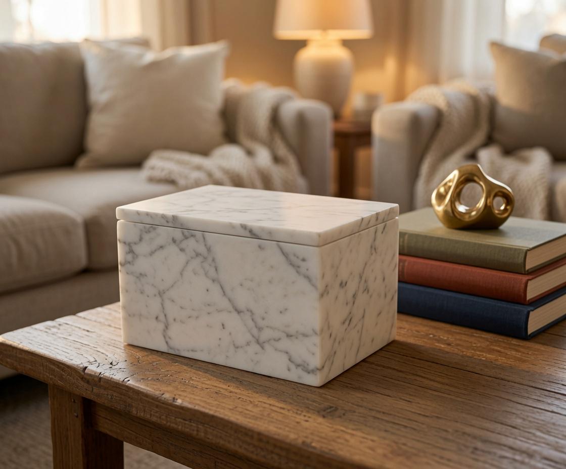 Handmade Stone Box 12"×6" height 6" available in variety of stone colors  free shipping to The United States