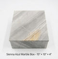 Handmade Sienna Azul Marble extra large box 15"×10" × height 4" an elegant large storage box beautiful addition Free Shipping