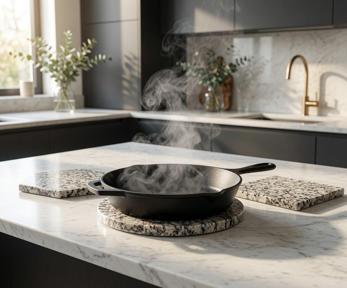 Rockville White Granite Trivets,  Hot plate. Perfect to protect your table from hot pots 12" circle, square, or hexagon. Free Shipping