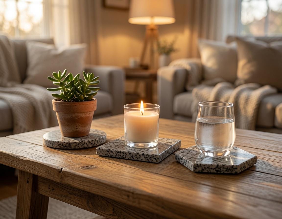 Rockville White Granite Trivets,  Hot plate. Perfect to protect your table from hot pots 6" circle, square, or hexagon. Free Shipping