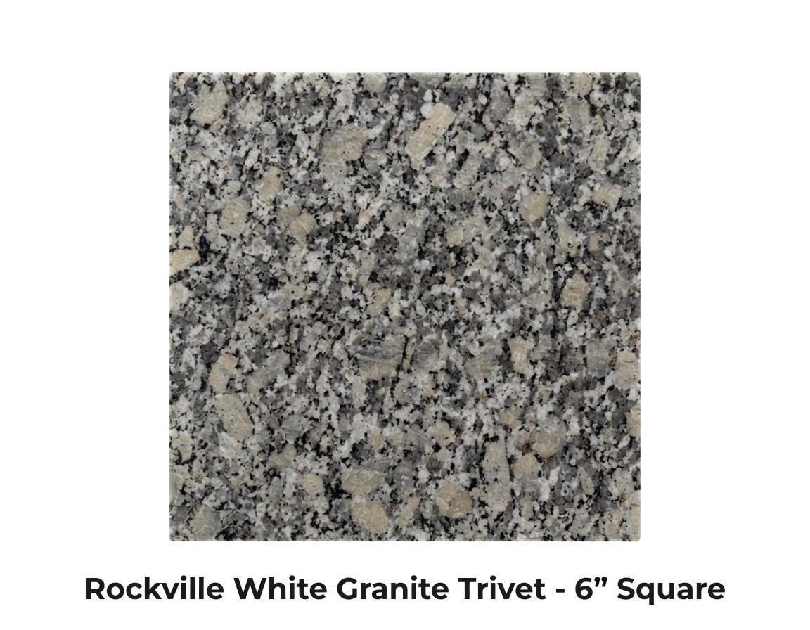 Rockville White Granite Trivets,  Hot plate. Perfect to protect your table from hot pots 6" circle, square, or hexagon. Free Shipping