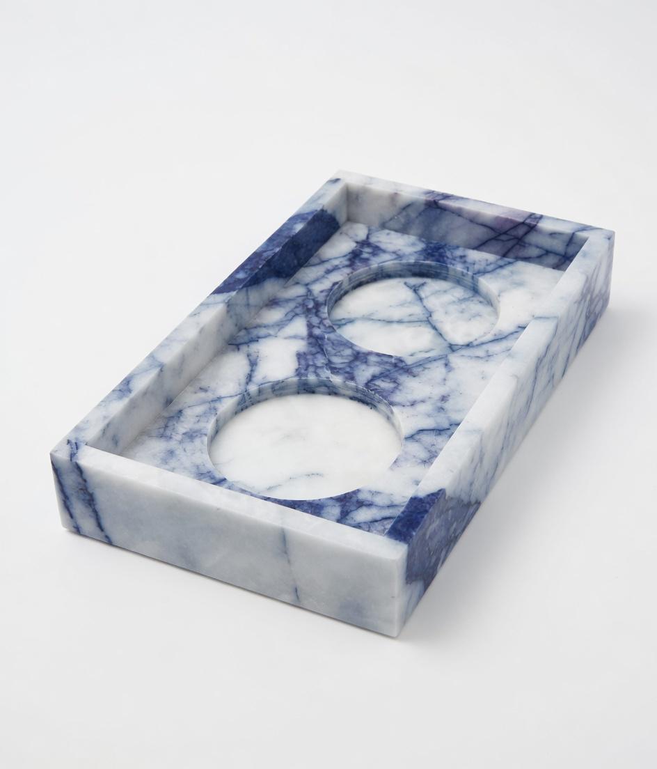 Handmade Marble/ Granite Tray With cupholders cut into the stone 7" × 12" height 2", available in a variety of stone colors FREE SHIPPING