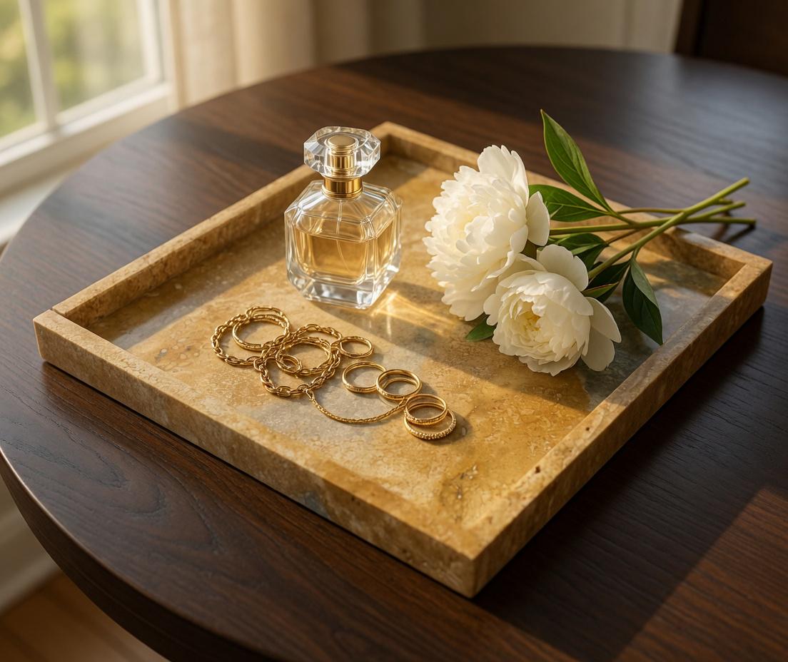 10" Marble & Granite Tray, Charcuterie Board, Bathroom Decor