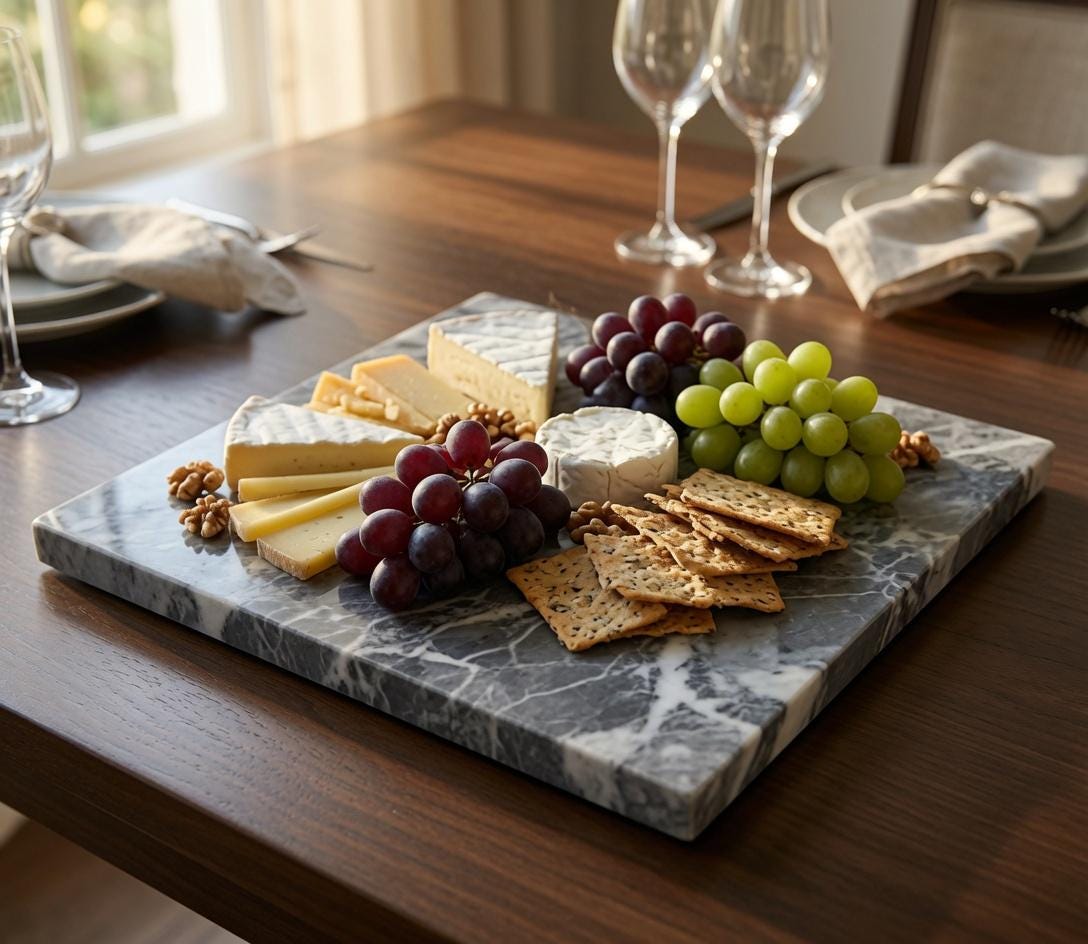1" thick Bardiglio Gray marble Trivets 6",7",8",9",10",11",12",13",14",15",16" available in a variety of shapes