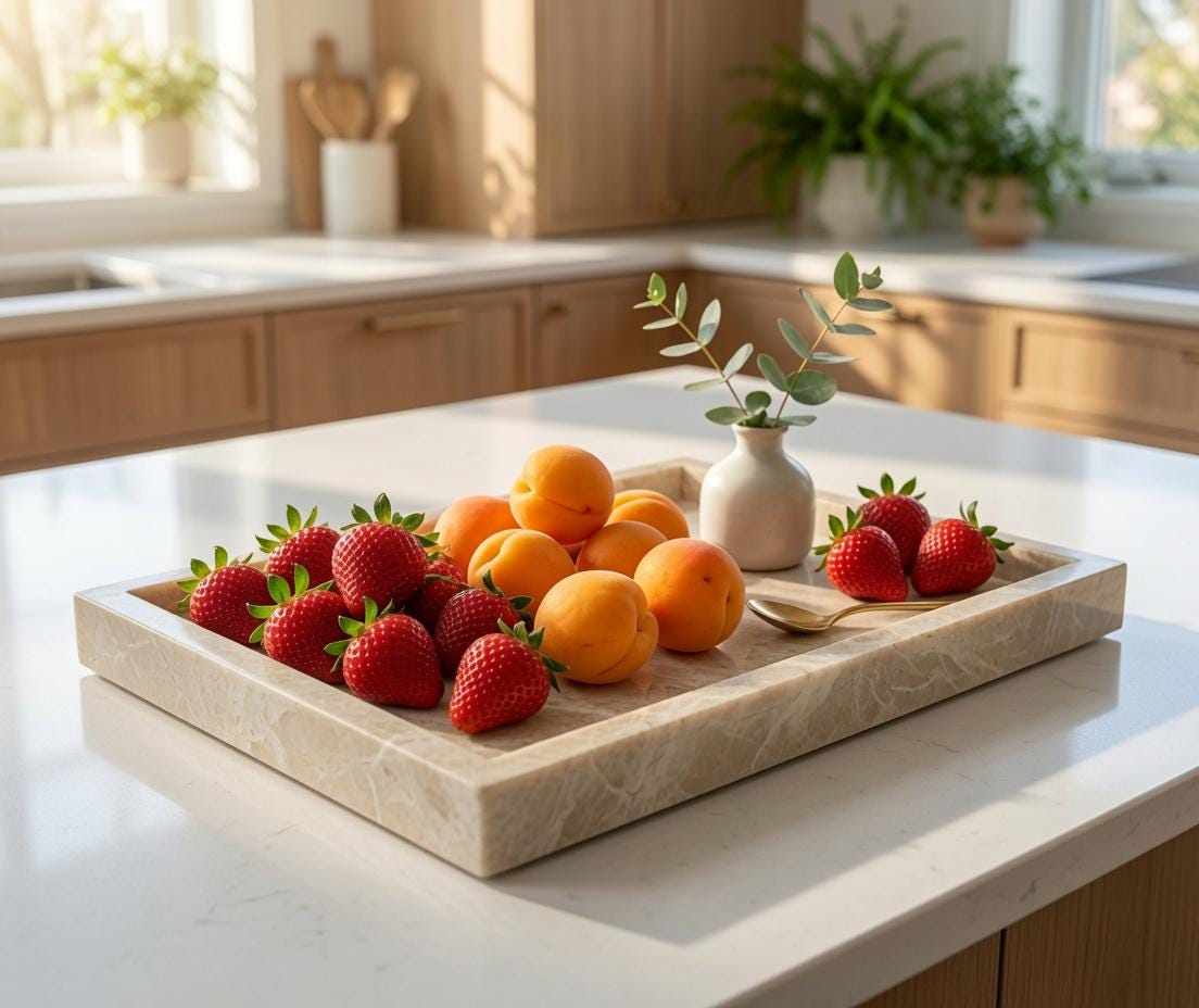 Handmade Cappuccino Marble Marble Tray 12" × 8" x 1"(height), Free Shipping Beautiful perfect for a housewarming gift serving tray