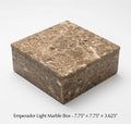 Handmade Emperador Light Marble Box 7 3/4"×7 3/4" height 3 5/8" Free Shipping