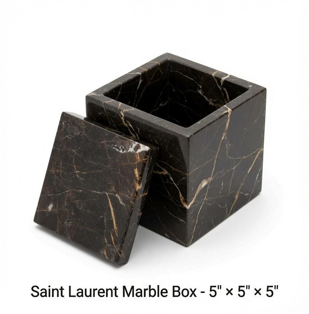 Handmade Marble Box 5"×5"×5" in a variety of stones beautifully polished inside and out very elegant storage solution free shipping