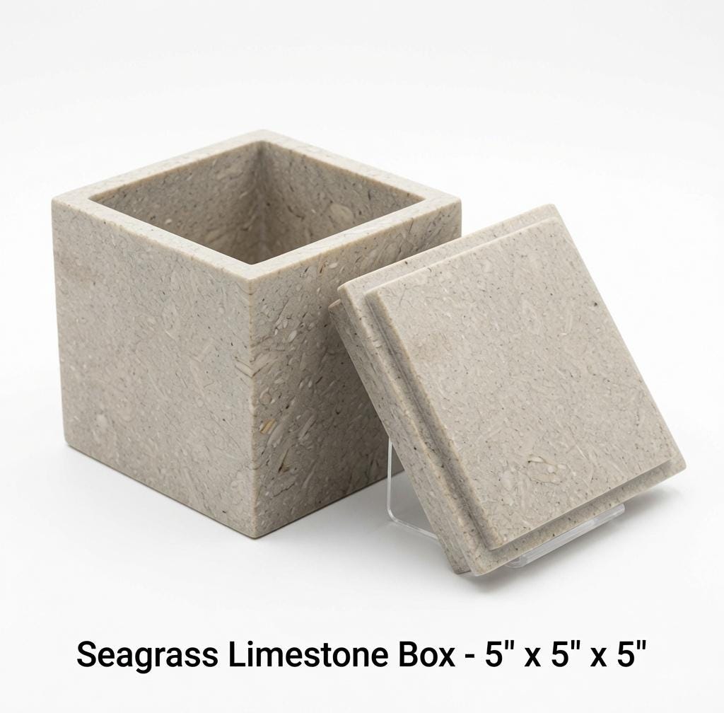 Handmade Marble Box 5"×5"×5" in a variety of stones beautifully polished inside and out very elegant storage solution free shipping