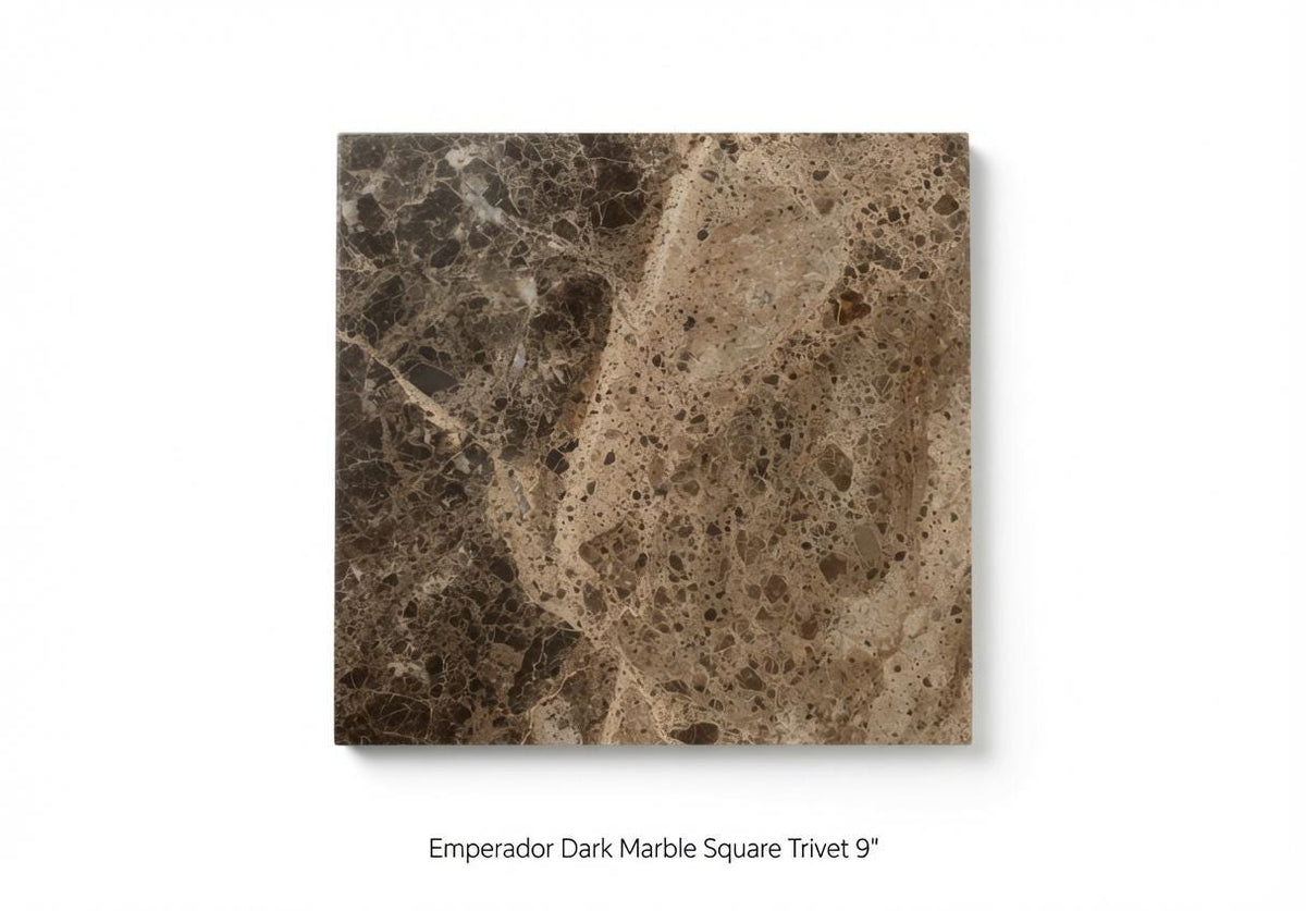 Emperador Dark Marble Square Trivets,  Hot plate. Perfect to protect your table from hot pots available in many sizes.