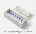Handmade Bianco Carrara Marble Pill Box Organizer - Weekly Pill Case with Lid FREE SHIPPING
