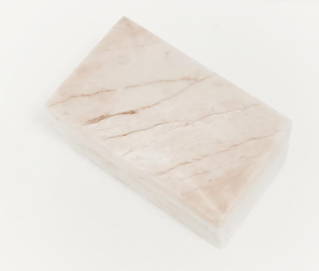 Coral Notte Marble Double Ring Box, Engagement Ring Keepsake
