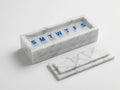 Glacier White marble pill shorter box 7"×2 1/4" height 2 3/8" with weakly pill organizer FREE SHIPPING