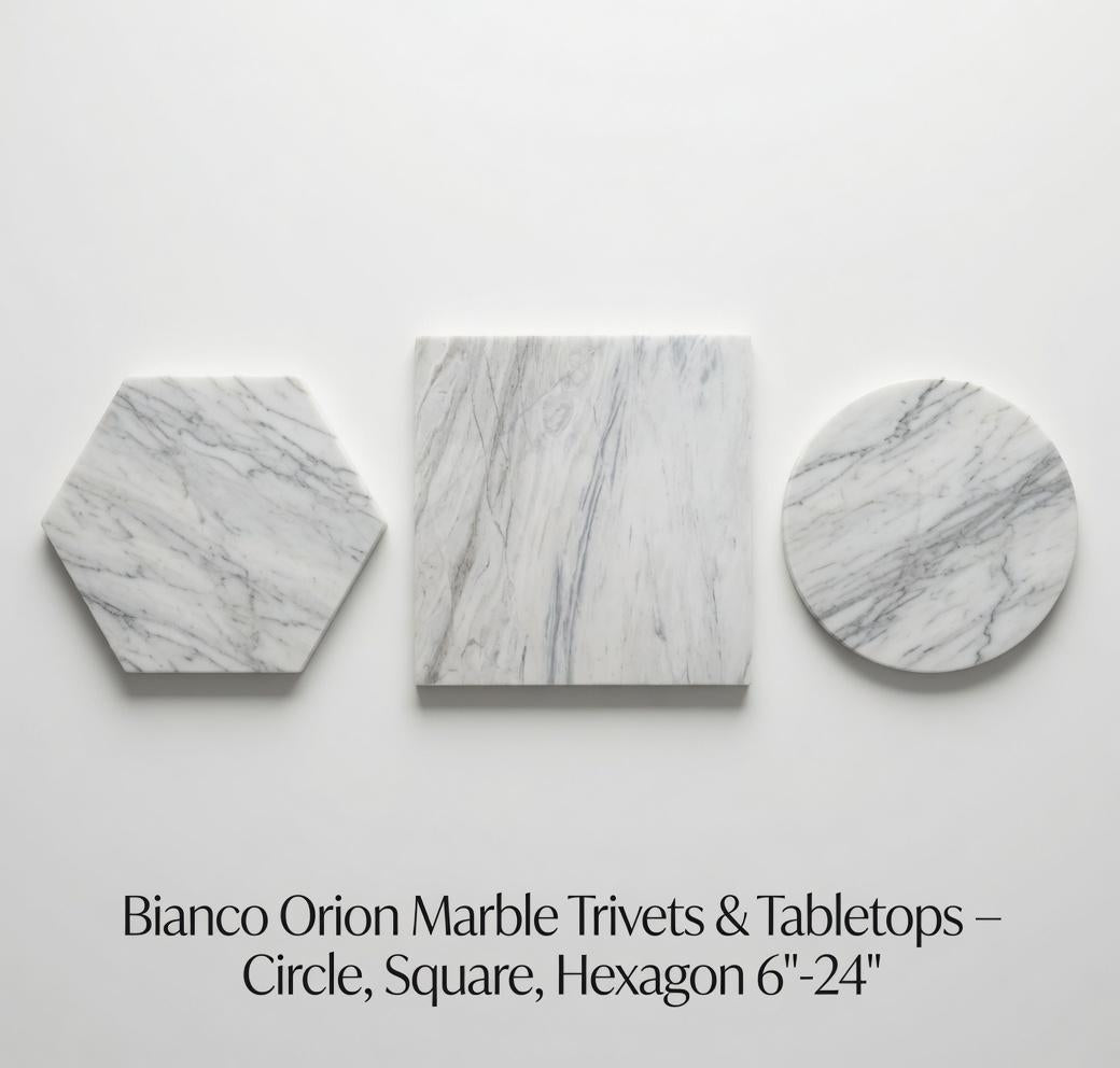Bianco Orion Large Marble Trivets / Tabletops / Decorative Marble Pieces in many shapes and sizes