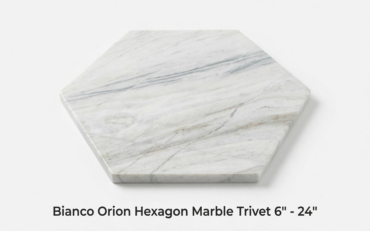 Bianco Orion Large Marble Trivets / Tabletops / Decorative Marble Pieces in many shapes and sizes