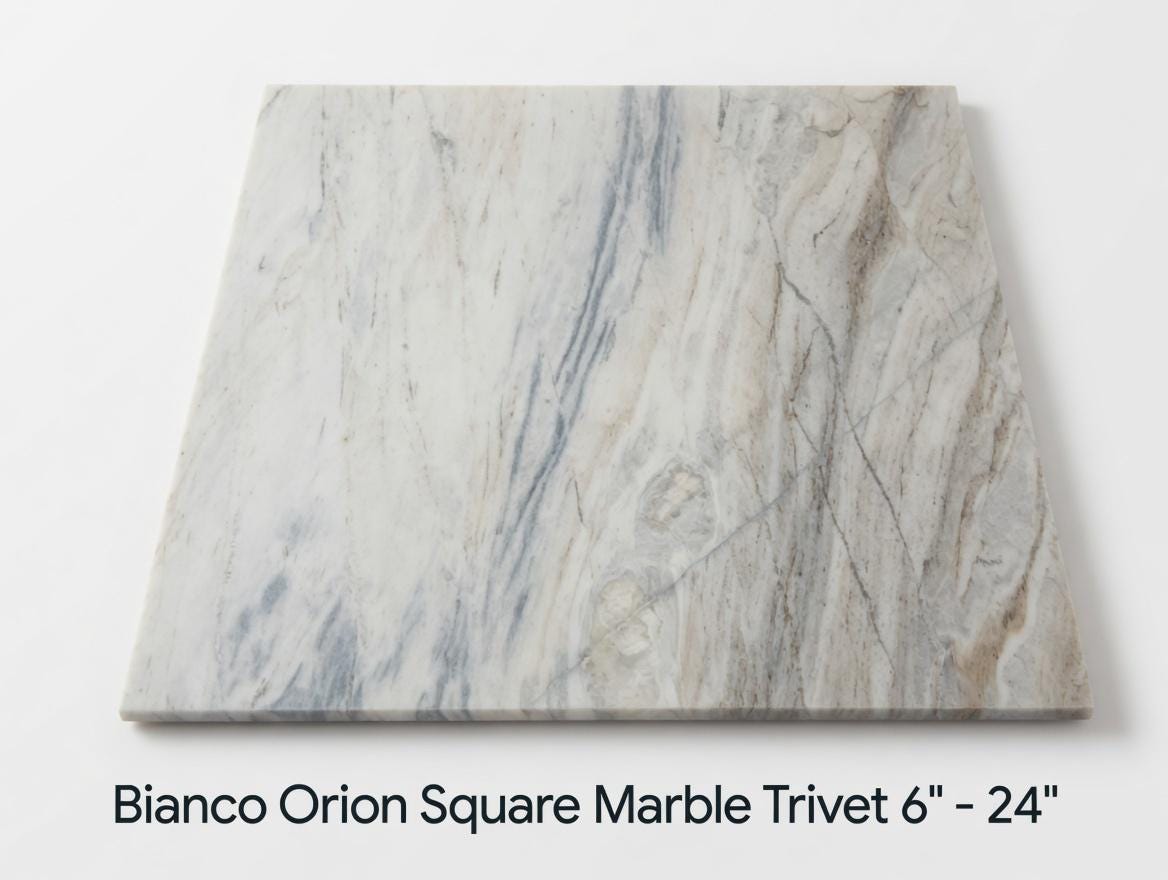 Bianco Orion Large Marble Trivets / Tabletops / Decorative Marble Pieces in many shapes and sizes