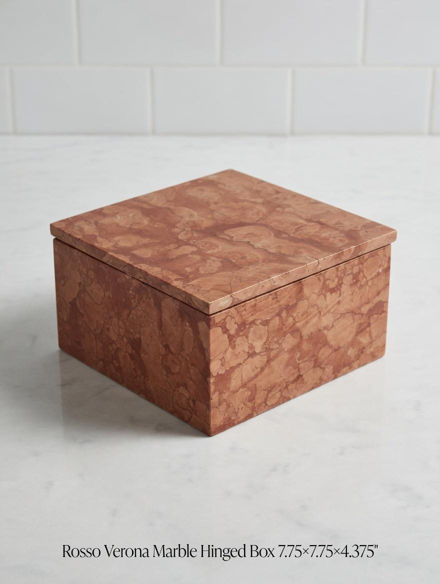Handmade Marble Box  7 3/4"×7 3/4" height 3 5/8" Available in a variety of stone types and colors Free Shipping personalization available