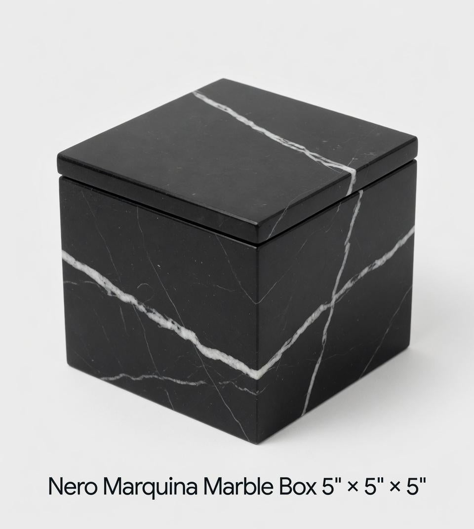 Handmade Marble Box 5"×5"×5" in a variety of stones polished inside and out free shipping