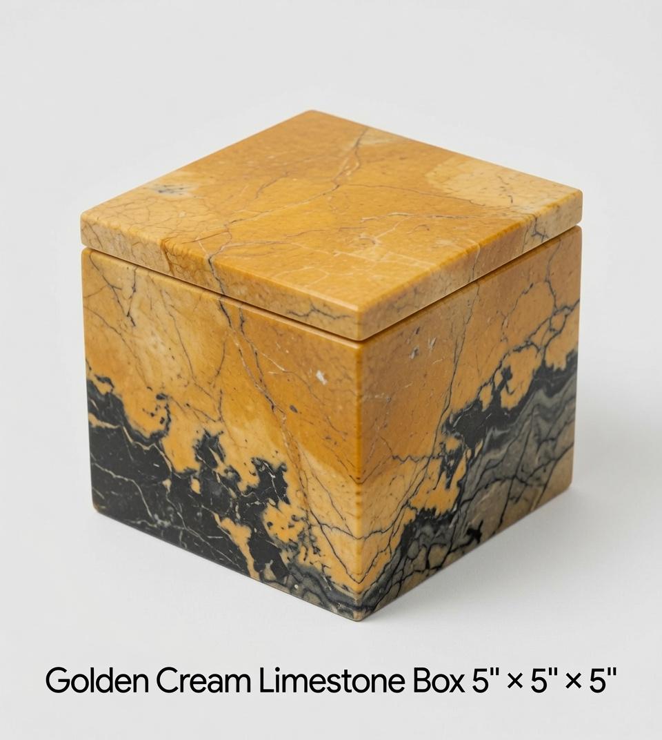 Handmade Marble Box 5"×5"×5" in a variety of stones polished inside and out free shipping