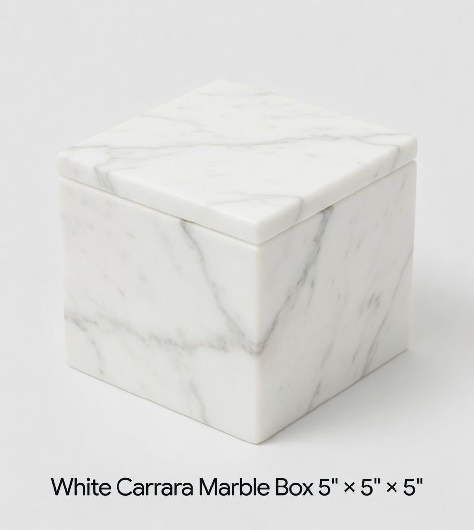 Handmade Marble Box 5"×5"×5" in a variety of stones polished inside and out free shipping