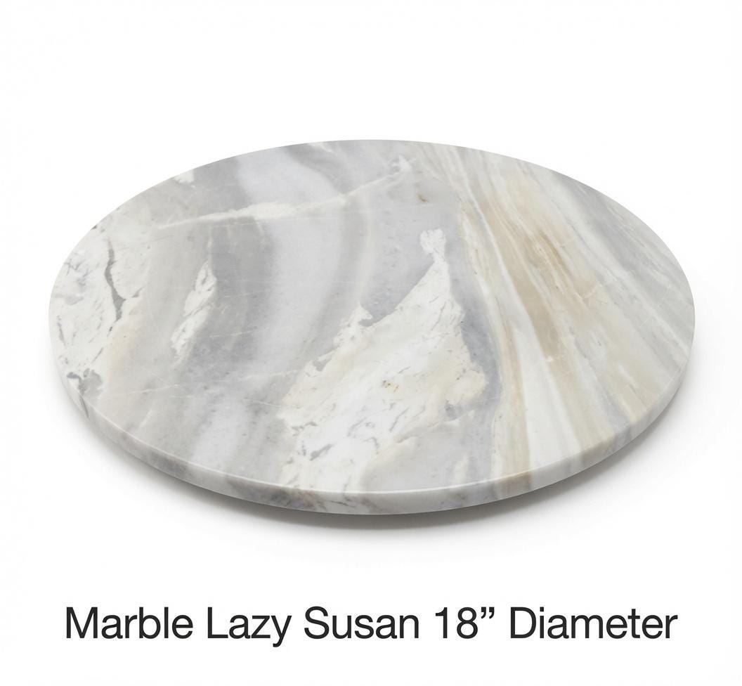 Sienna Azul Marble Lazy Susan in many sizes up to 24" diameter FREE SHIPPING the perfect elegant centerpiece for your table