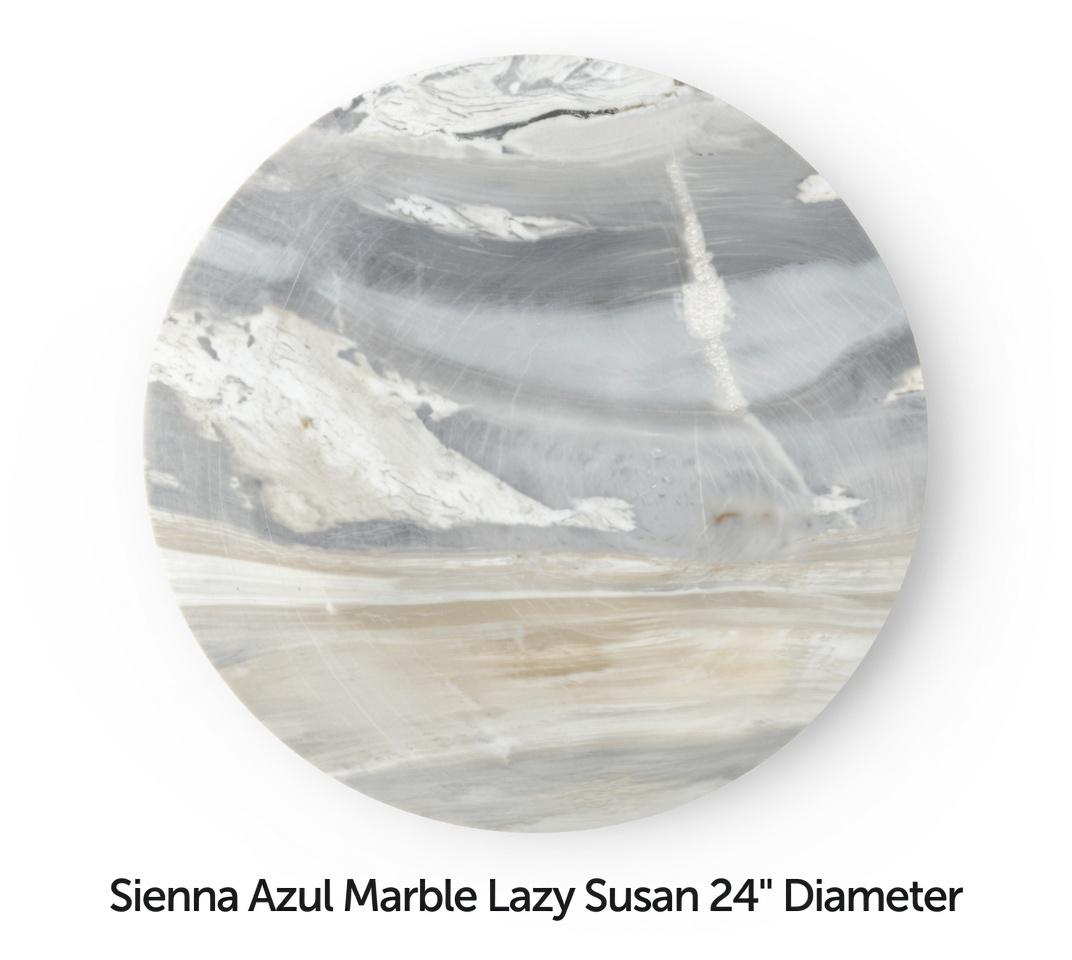 Sienna Azul Marble Lazy Susan in many sizes up to 24" diameter FREE SHIPPING the perfect elegant centerpiece for your table