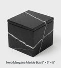 Handmade Nero Marquina Marble Box 5"×5"×5" polished inside and out,  perfect as a gift box.
