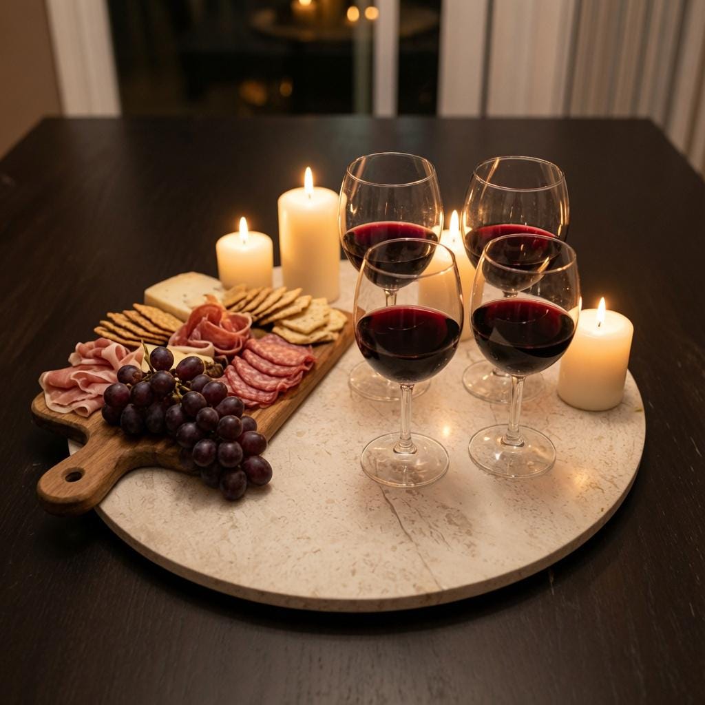 Royal Biege Marble Lazy Susan in many sizes up to 24" diameter FREE SHIPPING