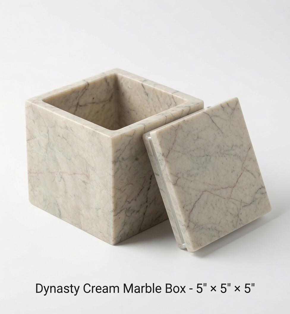Handmade Marble Box 5"×5"×5" in a variety of stones beautifully polished inside and out very elegant storage solution free shipping