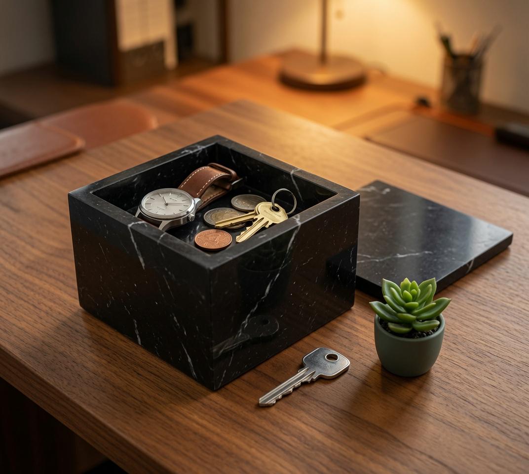 Handmade Marble Box 5"×5"×5" in a variety of stones beautifully polished inside and out very elegant storage solution free shipping