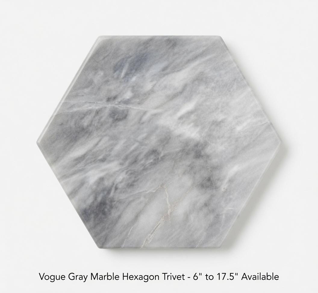 Vogue Gray Marble  Handmade Tray/Trivet Available in various shapes and sizes 6" to 17 1/2" perfect centerpiece Free Shipping