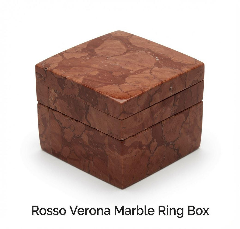 Rosso Verona Ring Box a beautiful box perfect for a proposal or display FREE SHIPPING a perfect keepsake that will be treasure forever