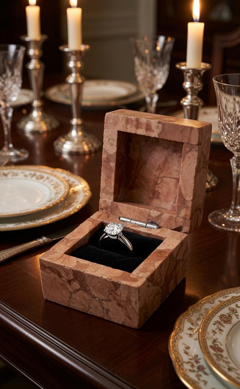 Rosso Verona Ring Box a beautiful box perfect for a proposal or display FREE SHIPPING a perfect keepsake that will be treasure forever