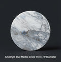 Amethyst Blue Marble Trivets,  Hot plate. Perfect to protect your table from hot pans 9" available in 3 shapes. circle, square, hexagon.