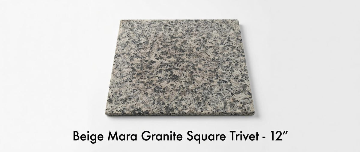 Beige Mara Granite Trivets,  Hot plate. Perfect to protect your table from hot pots 12" circle, also square, and hexagon. Free Shipping