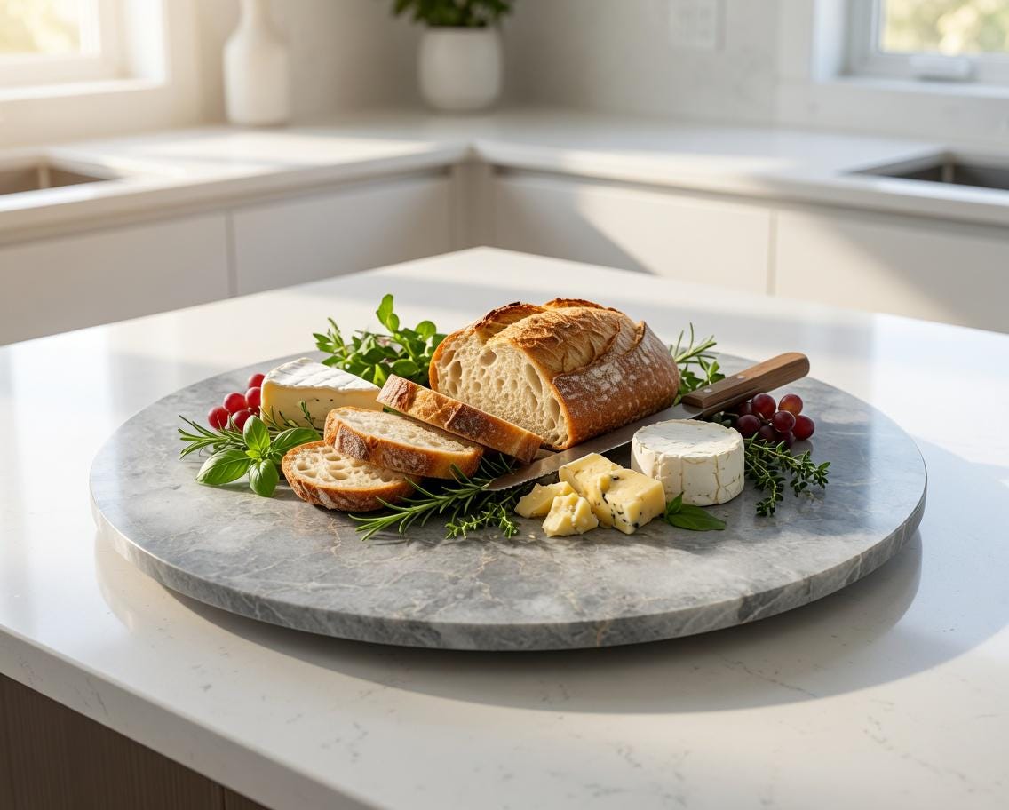 Plata Reserve Grey Marble Lazy Susan in many sizes up to 24" diameter FREE SHIPPING