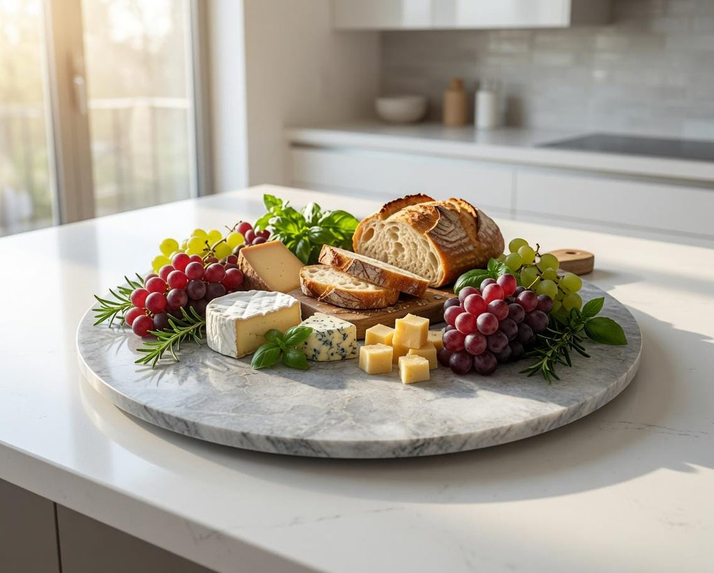 Plata Reserve Grey Marble Lazy Susan in many sizes up to 24" diameter FREE SHIPPING