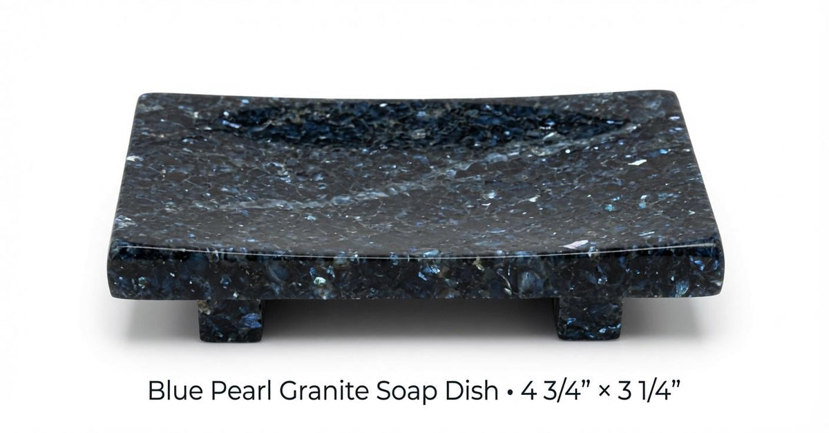 Handmade Marble soap dish available in many stone types canoe style shape solid or with drainage holes elegant bathroom addition.