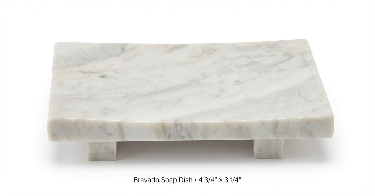 Handmade Marble soap dish available in many stone types canoe style shape solid or with drainage holes elegant bathroom addition.