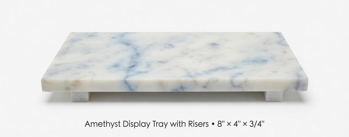 Marble display tray with risers available in many stone types an elegant bathroom addition.