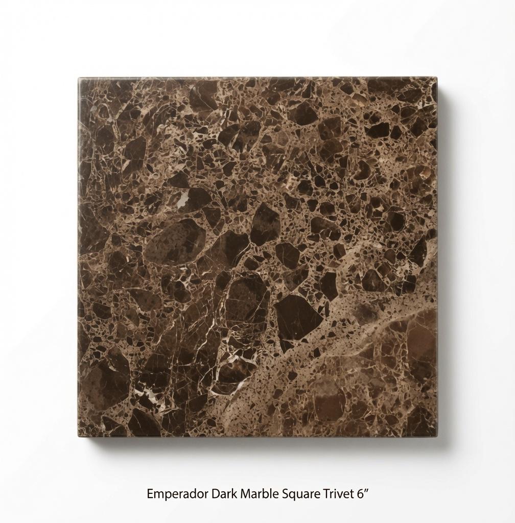 Emperador Dark Marble Square Trivets,  Hot plate. Perfect to protect your table from hot pots available in many sizes.