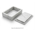 Handmade Bianco Orion Marble Box 8"×5" height 2 1/2" Am elegance unrivaled for your precious items Free Shipping