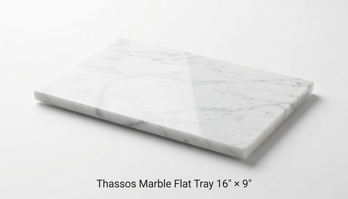 Handmade Stone Marble or Granite Flat Tray 16" × 9" perfect for your centerpiece or beautiful decor. Free Shipping to USA
