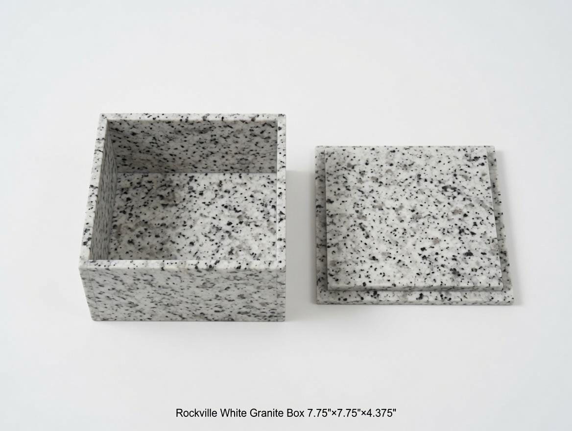 Handmade Marble Box  7 3/4"×7 3/4" height 3 5/8" Available in a variety of stone types and colors Free Shipping personalization available