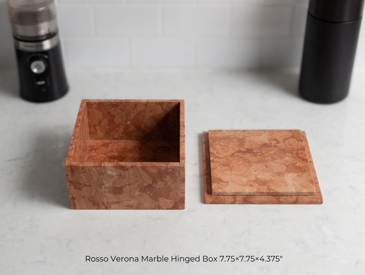 Handmade Marble Box  7 3/4"×7 3/4" height 3 5/8" Available in a variety of stone types and colors Free Shipping personalization available