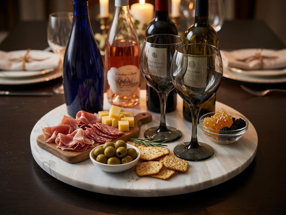 Sienna Azul Marble Lazy Susan in many sizes up to 24" diameter FREE SHIPPING the perfect elegant centerpiece for your table