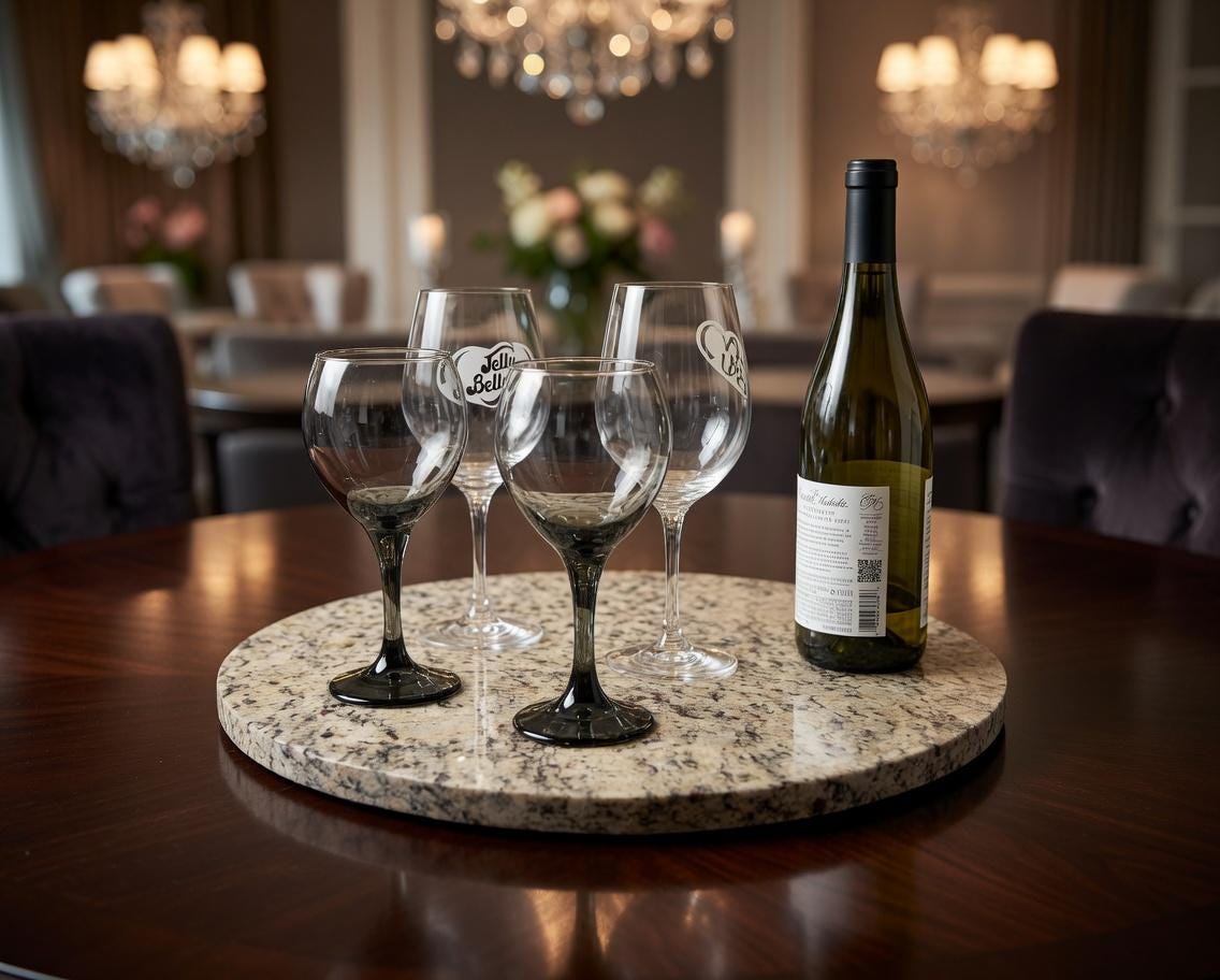 Saint Cecilia Granite Circle Tabletops / Trivets Decorative Granite Pieces 1/2" thick in many sizes FREE SHIPPING
