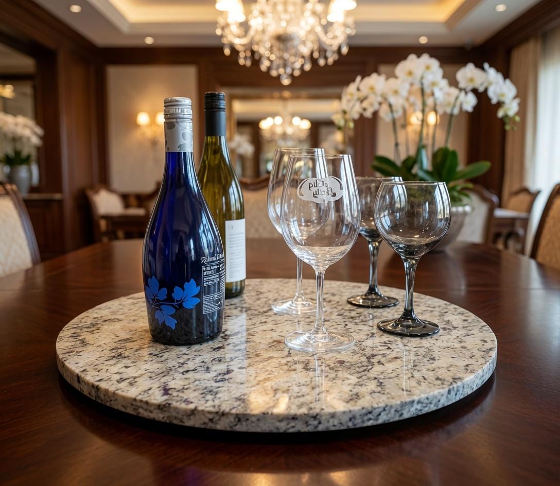Saint Cecilia Granite Circle Tabletops / Trivets Decorative Granite Pieces 1/2" thick in many sizes FREE SHIPPING