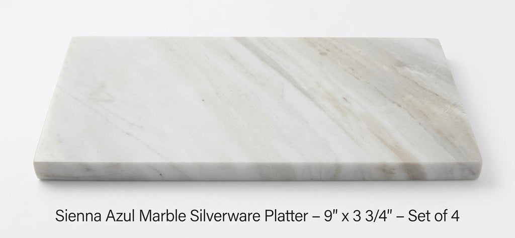 Sienna Azul Marble Silverware Platter(set of 4) for your Silverware and elegant dinner service beautiful pieces for your flatware