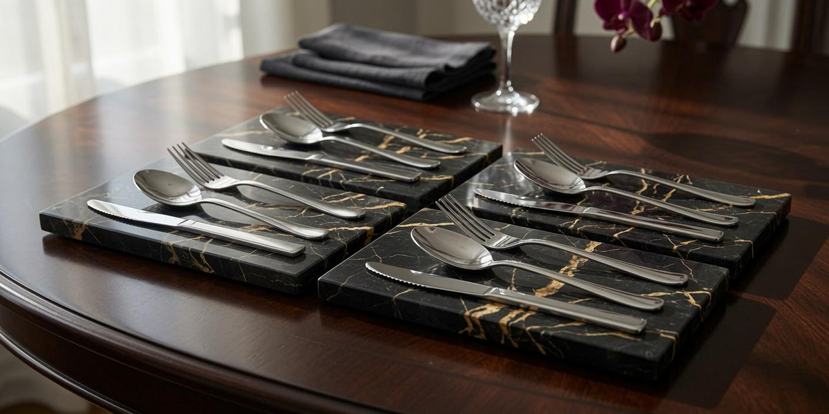 Silverware Platter(set of 4) Available in many stone types for your Silverware and elegant dinner service beautiful pieces for your flatware